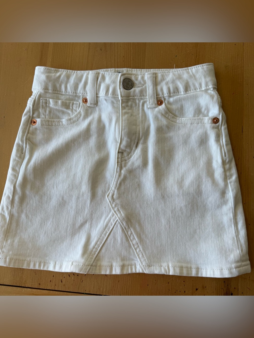 Gap white denim skirt